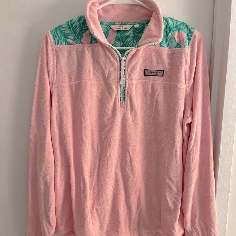 Vineyard vines palm trees quarter zip